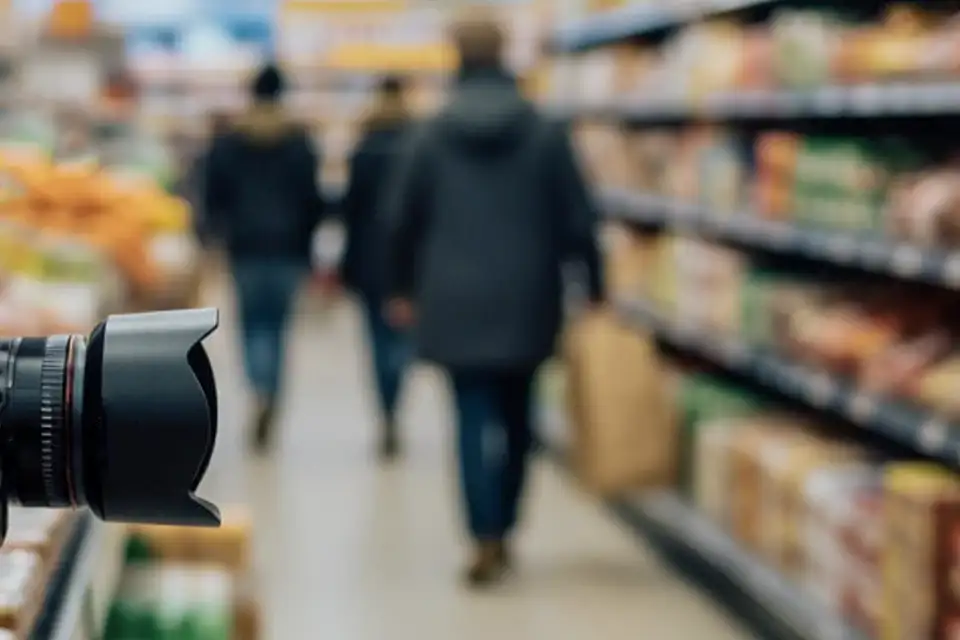 камера в продуктовом магазине