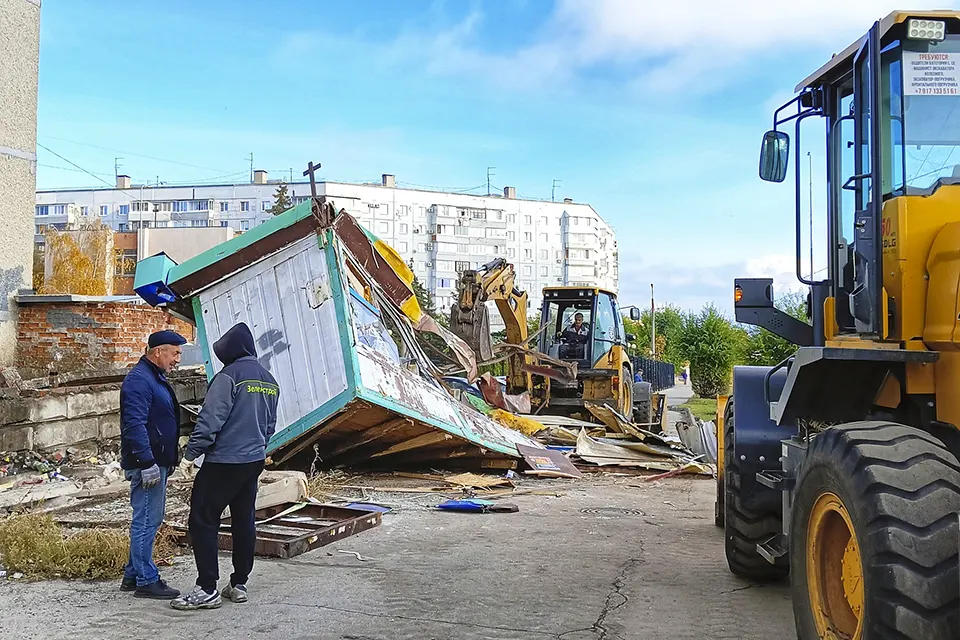 демонтаж пивного павильона