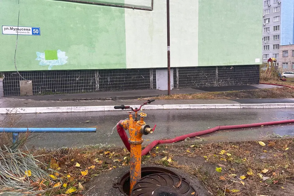 мурысева 50 гидрант водопровод ркс промывка водопровода