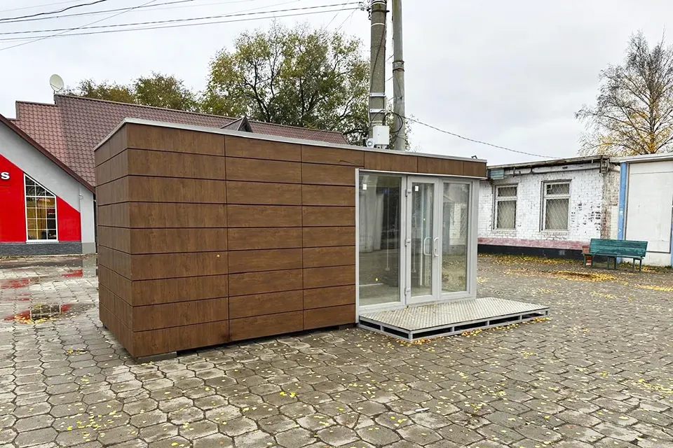 пост охраны возле парка Центрального района