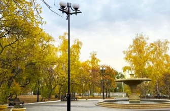 новые фонари в сквере Портпоселка