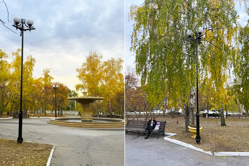 новое освещение сквера в Портпоселке
