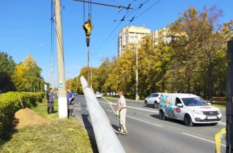 замена опор контактной сети