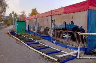 сломано ограждение аттракциона в парке Тольятти