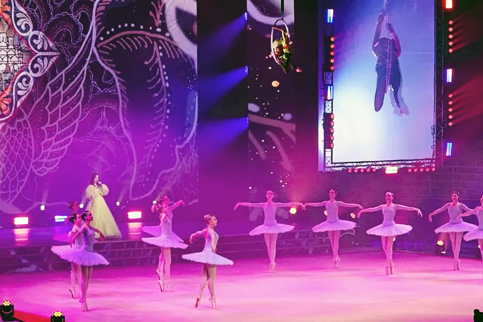 немов шоу легенды спорта наследие выступление балерина школа плисецкой воспитанницы школы имени Плисецкой на шоу Немова