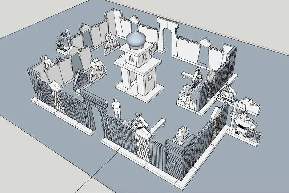 проект ледовый городок русская крепость проект ледового городка