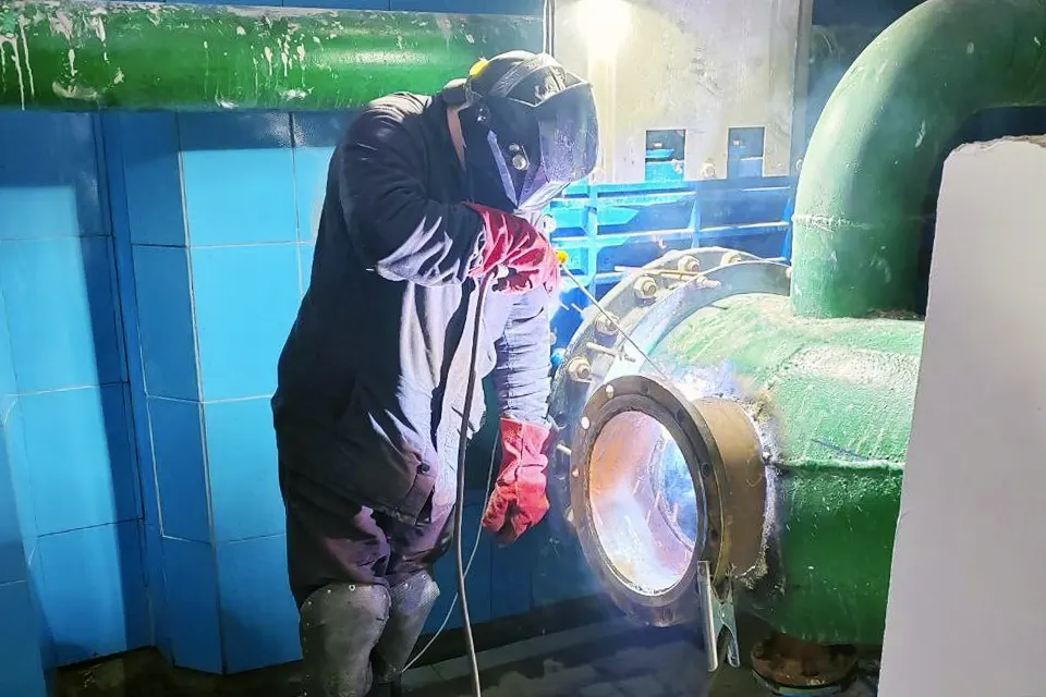 сварочные работы на КНС