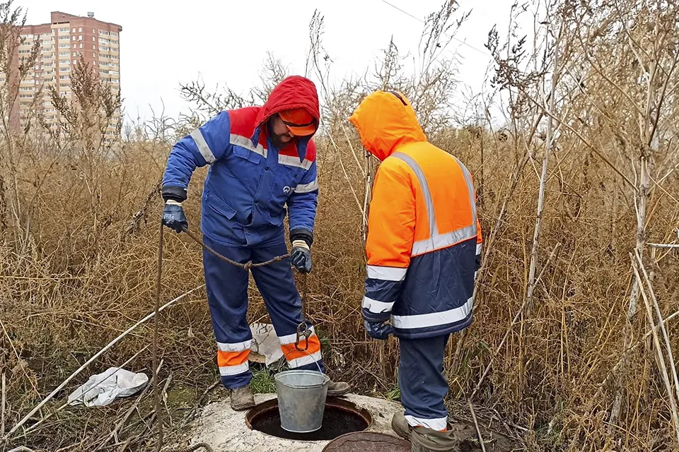 промывка ловушки в колодце