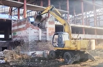 снос заброшенного здания