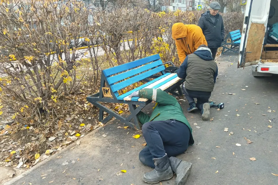 зеленстрой ремонт скамейка лавка доска ремонт лавки
