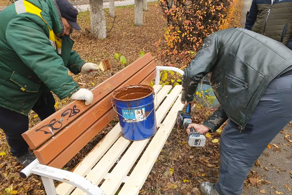 ремонт скамейки