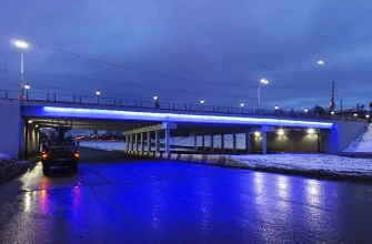 подсветка путепровода на улице Революционной