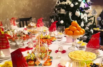 новогодний стол