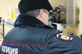 сотрудник полиции в магазине