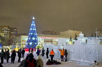 ледовый городок на Центральной площади