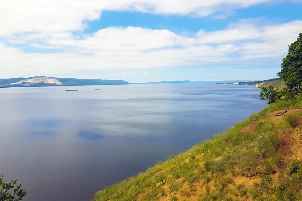 красивый вид на Волгу