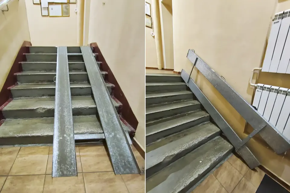 дом подъезд пандус лестница пандус в подъезде дома