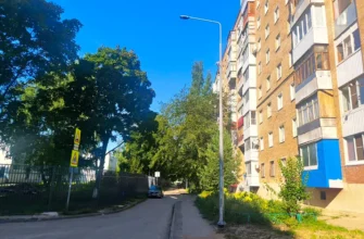 монтаж освещения возле гимназии №9