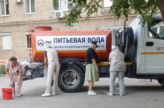 жителям привезли питьевую воду