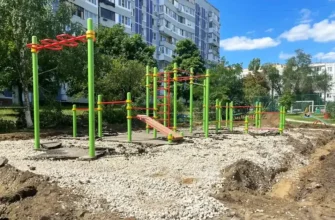 устройство покрытия на спортивной площадке