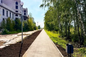 новая пешеходная дорожка на Хрящевском шоссе